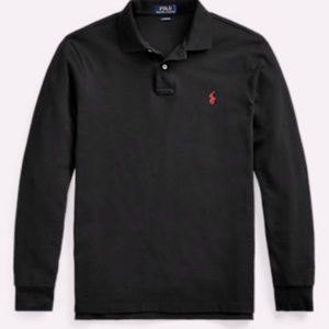 Ralph Lauren Long-Sleeve Polo M Black w/ Red Pony